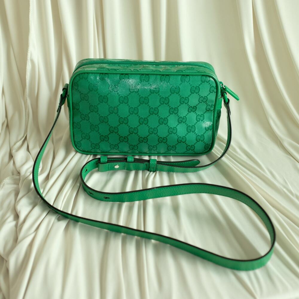Gucci GG Crystal Mini Crossbody - Green Canvas
